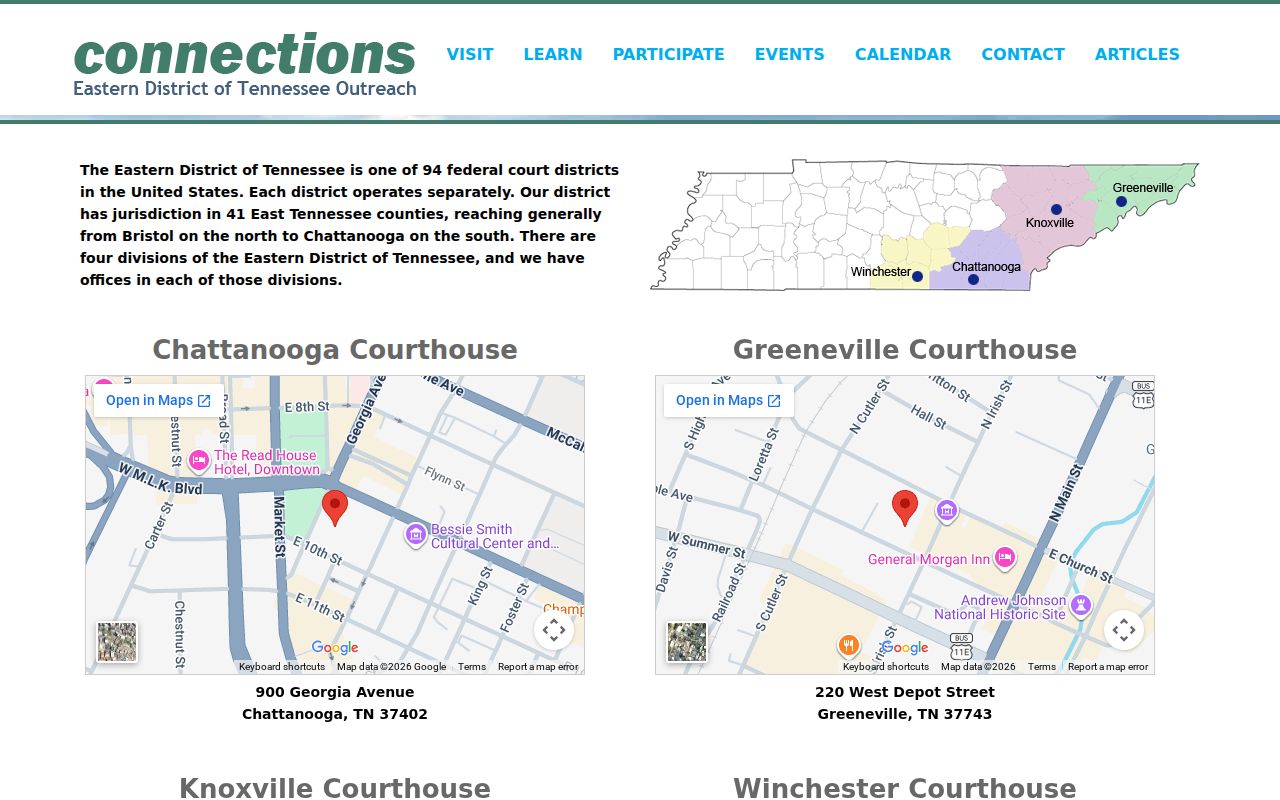 Washington County federal warrant venue in the Eastern District location table